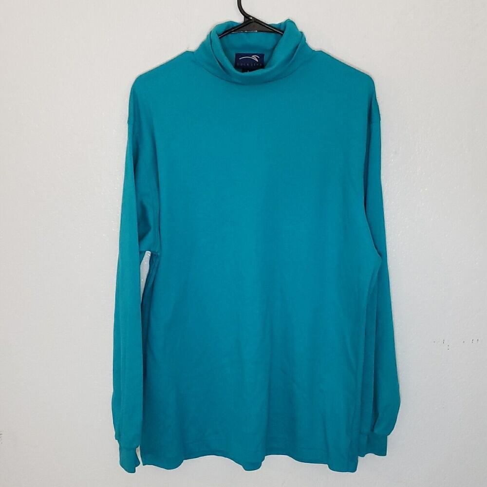 Vintage Duckster Long Sleeve Turtleneck Mens Large Green Made In USA